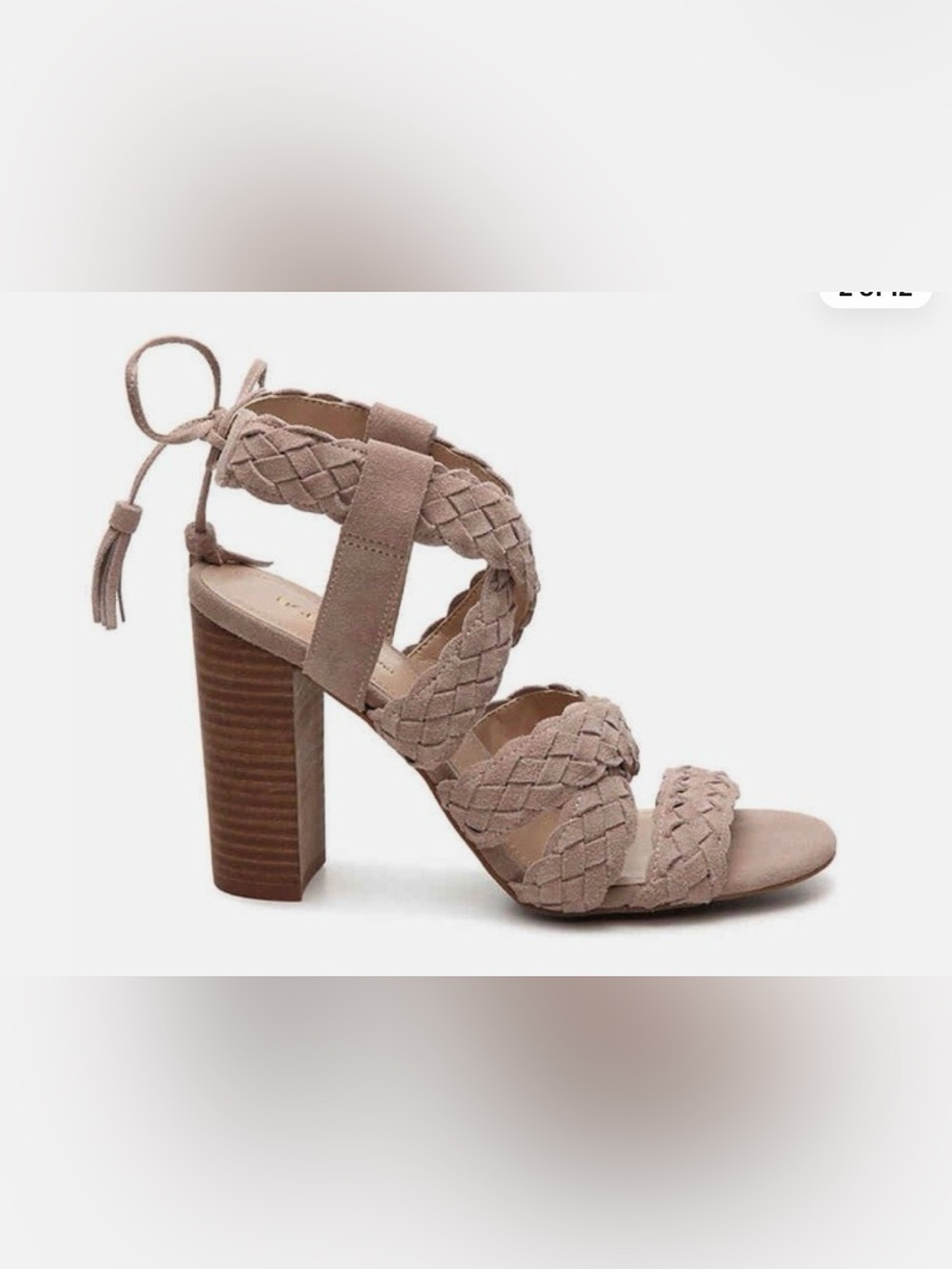 BCBGeneration Ledina braided suede ankle‎ tie heels Brand new size 6!M